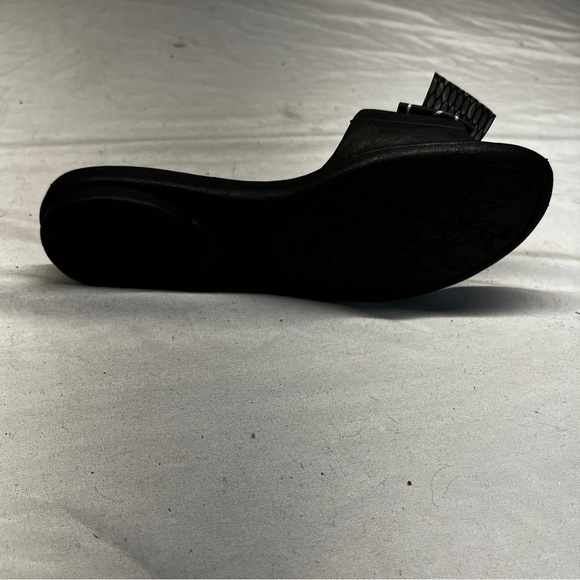 OKAB WOMENS MADISON SLIDE SANDAL black with leopard Bows size medium - Picture 4 of 9